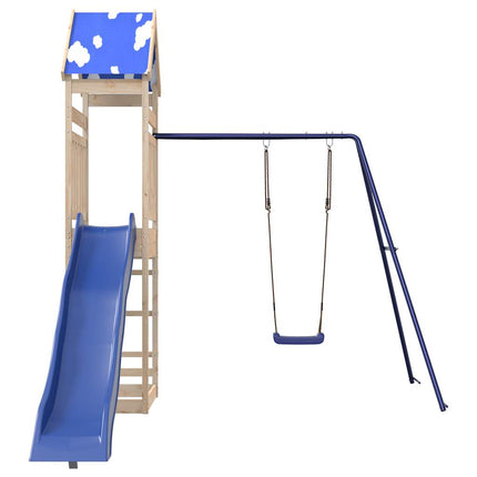 Set da Gioco da Esterno in Legno Massello di Pino