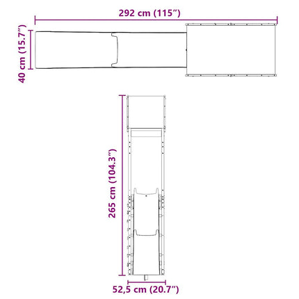 Set da Gioco da Esterno in Legno Massello di Douglas