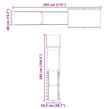 Set da Gioco da Esterno in Legno di Pino Impregnato