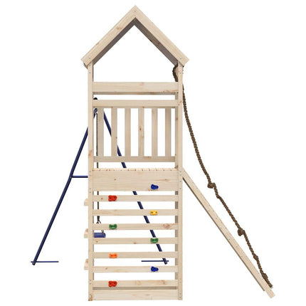 Set da Gioco da Esterno in Legno Massello di Pino