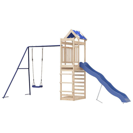 Set da Gioco da Esterno in Legno Massello di Pino
