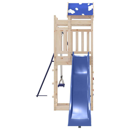 Set da Gioco da Esterno in Legno Massello di Pino