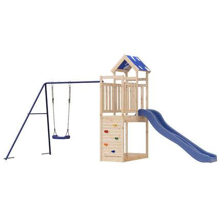 Set da Gioco da Esterno in Legno Massello di Pino