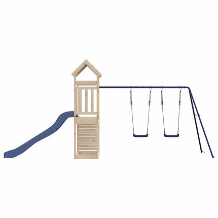 Set da Gioco da Esterno in Legno Massello di Pino