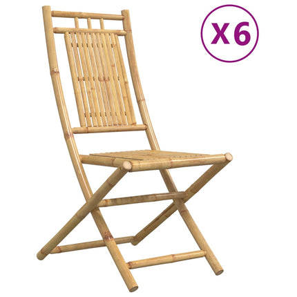 Sedie da Giardino Pieghevoli 6 pz 46x66x99 cm in BambÃƒÂ¹
