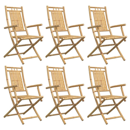 Sedie da Giardino Pieghevoli 6 pz 53x66x99 cm in BambÃƒÂ¹