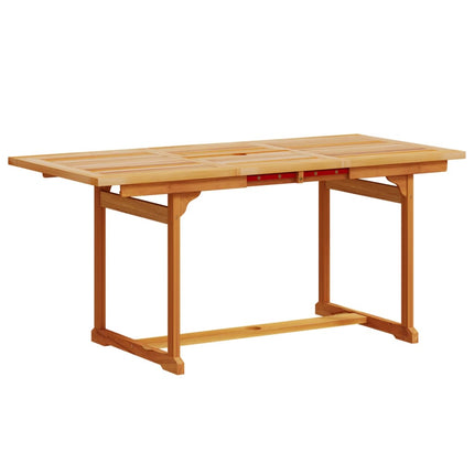 Set Pranzo da Giardino 5pz Legno Massello di Acacia e Textilene