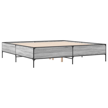 Giroletto Grigio Sonoma 180x200 cm in Legno Multistrato Metallo