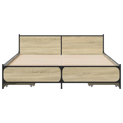 Giroletto Cassetti Rovere Sonoma 135x190 cm Legno Multistrato