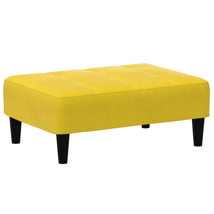 Poggiapiedi Giallo 77x55x31 cm in Velluto
