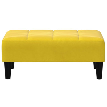 Poggiapiedi Giallo 77x55x31 cm in Velluto