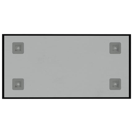 Lavagna Magnetica a Parete Nera 40x20 cm Vetro Temperato