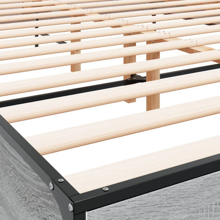 Giroletto Grigio Sonoma 160x200 cm in Legno Multistrato Metallo