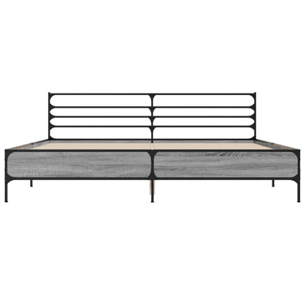 Giroletto Grigio Sonoma 180x200 cm in Legno Multistrato Metallo