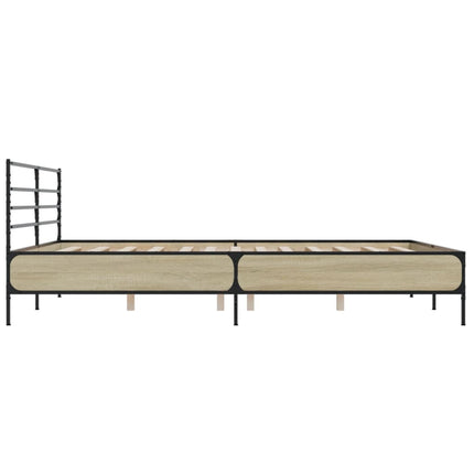 Giroletto Rovere Sonoma 200x200 cm Legno Multistrato e Metallo