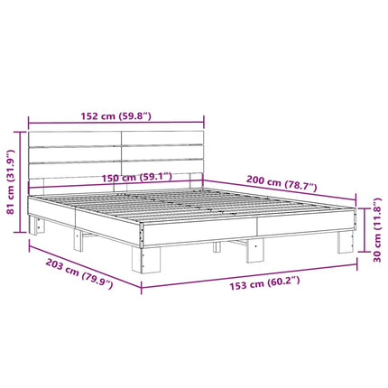 Giroletto Rovere Fumo 150x200 cm in Legno Multistrato Metallo