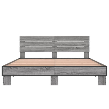 Giroletto Grigio Sonoma 150x200 cm in Legno Multistrato Metallo
