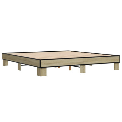 Giroletto Rovere Sonoma 200x200 cm Legno Multistrato e Metallo