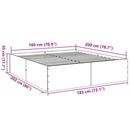 Giroletto Rovere Sonoma 180x200 cm in Legno Multistrato