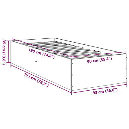 Giroletto Rovere Fumo 90x190 cm in Legno Multistrato