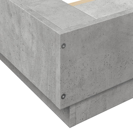 Giroletto Luci LED Grigio Cemento 150x200 cm Legno Multistrato