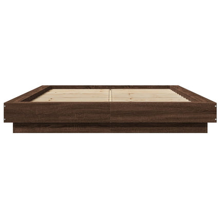 Giroletto Luci LED Rovere Marrone 120x200 cm Legno Multistrato