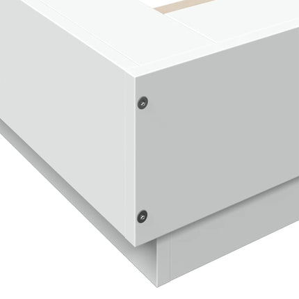 Giroletto con Luci LED Bianco 120x190 cm in Legno Multistrato