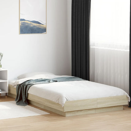 Giroletto Luci LED Rovere Sonoma 90x190 cm in Legno Multistrato