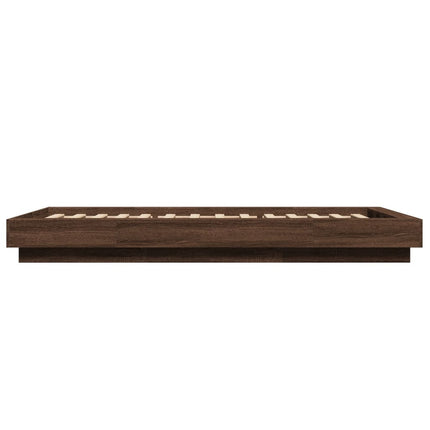 Giroletto Luci LED Rovere Marrone 90x190cm in Legno Multistrato