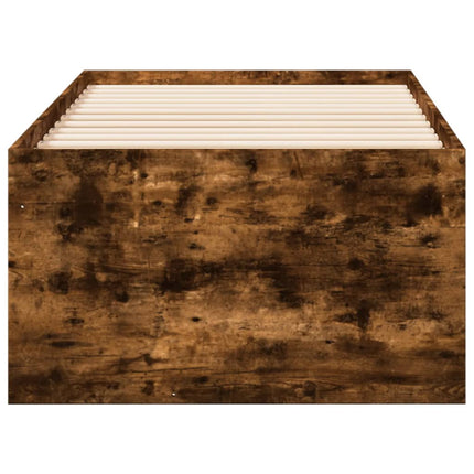 Divano Letto con Cassetti senza Materasso Rovere Fumo 90x190 cm