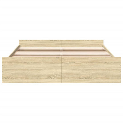 Giroletto Cassetti Rovere Sonoma 200x200 cm Legno Multistrato