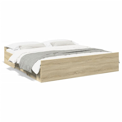 Giroletto Cassetti Rovere Sonoma 180x200 cm Legno Multistrato