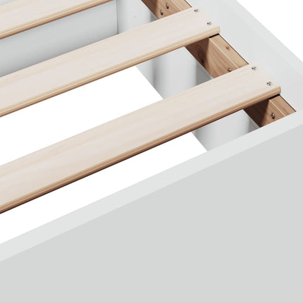 Giroletto con Cassetti Bianco 140x200 cm in Legno Multistrato