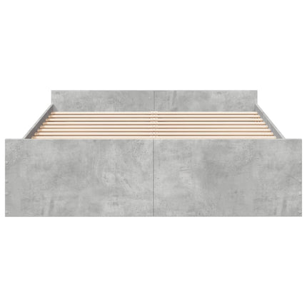 Giroletto Cassetti Grigio Cemento 140x200 cm Legno Multistrato