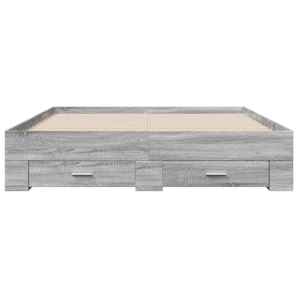 Giroletto Cassetti Grigio Sonoma 160x200 cm Legno Multistrato