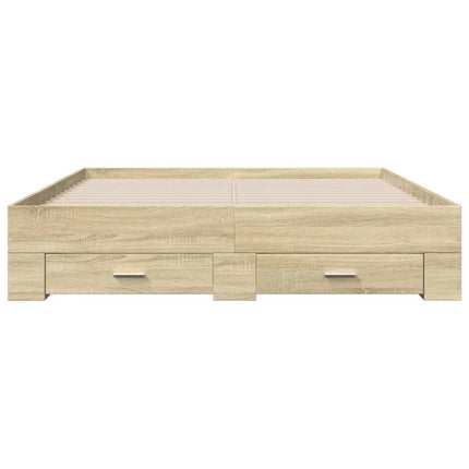 Giroletto Cassetti Rovere Sonoma 150x200 cm Legno Multistrato