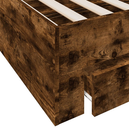 Giroletto con Cassetti Rovere Fumo 150x200 cm Legno Multistrato