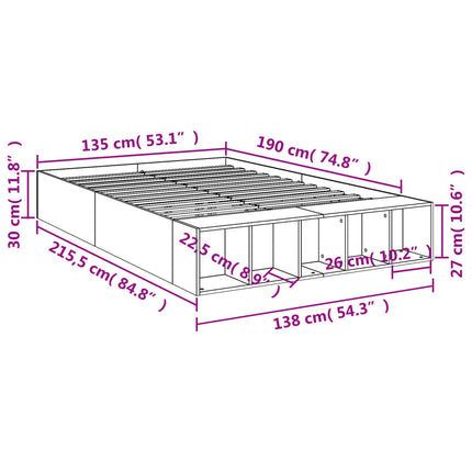 Giroletto Bianco 135x190 cm in Legno Multistrato