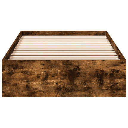 Giroletto con Cassetti Rovere Fumo 100x200 cm Legno Multistrato
