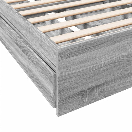 Giroletto Cassetti Grigio Sonoma 100x200 cm Legno Multistrato