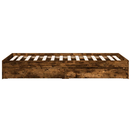 Giroletto con Cassetti Rovere Fumo 90x190 cm Legno Multistrato
