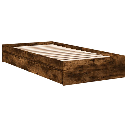 Giroletto con Cassetti Rovere Fumo 90x190 cm Legno Multistrato