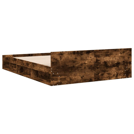 Giroletto con Cassetti Rovere Fumo 160x200 cm Legno Multistrato