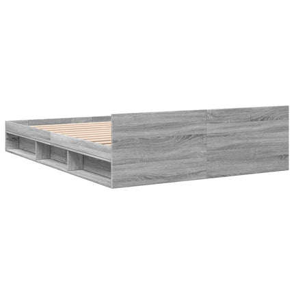 Giroletto Cassetti Grigio Sonoma 140x190 cm Legno Multistrato
