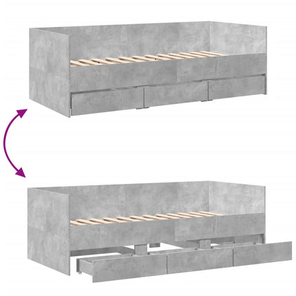 Divano Letto con Cassetti senza Materasso 100x200 cm