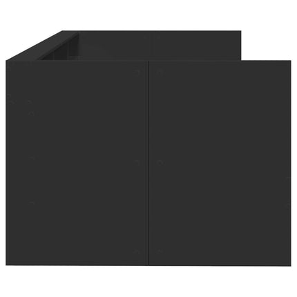 Divano Letto con Cassetti senza Materasso Nero 75x190 cm