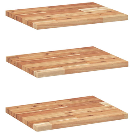 Mensole da Parete 3 pz 40x30x2 cm Legno Acacia Rifinito a Olio