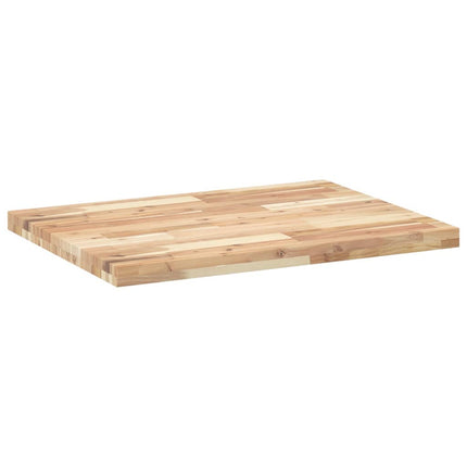 Piano da Bagno Non Trattato 80x60x4 cm Legno Massello di Acacia