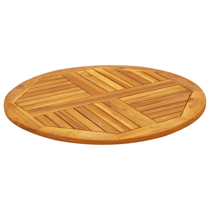 Piano per Tavolo ÃƒËœ80x2,2 cm Rotondo in Legno Massello di Acacia