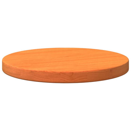 Piano Tavolo Rotondo Marrone Cera ÃƒËœ30x2,5cm Legno Massello Pino
